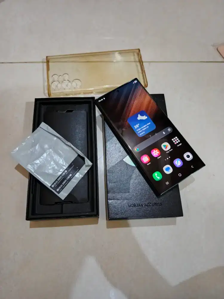Samsung S22 Ultra 12/256 Sein fullset mluss 98% , lncar jaya