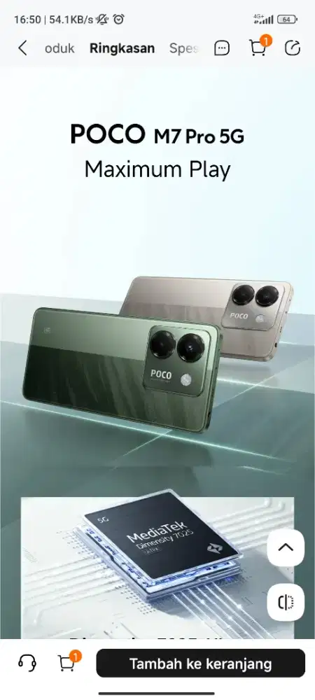 Poco M7 Pro  5g 12/512 Garansi Resmi