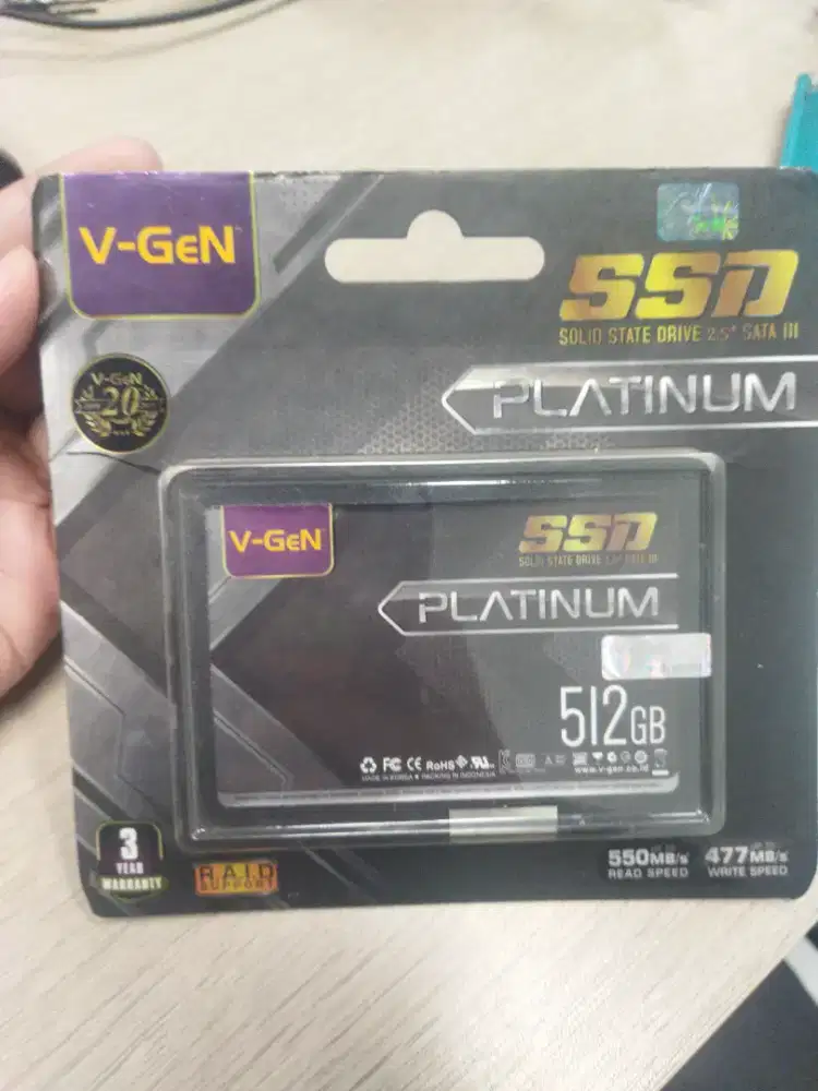 SSD V-Gen 512GB Platinum – Baru – Garansi Resmi – Ngebut!
