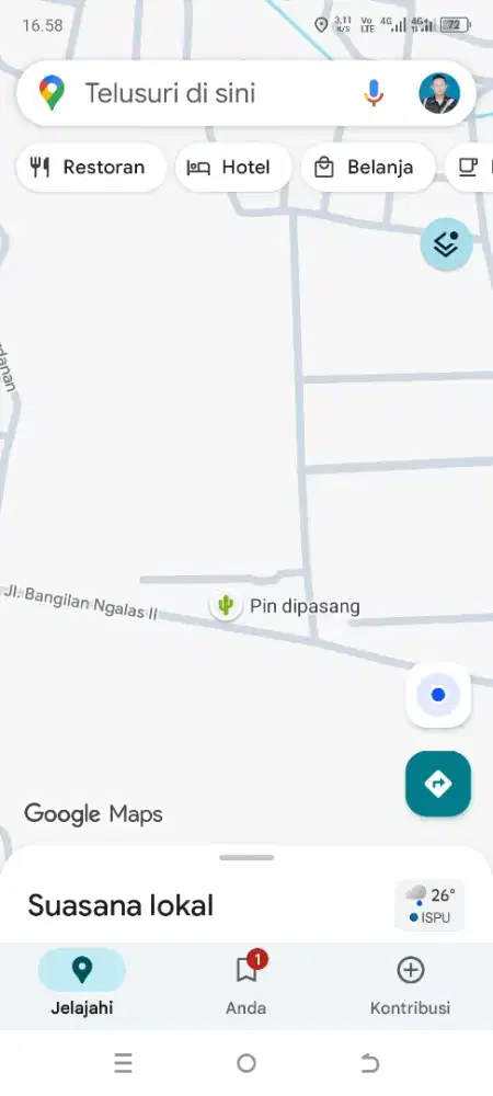 Sawah SHM pinggir jalan