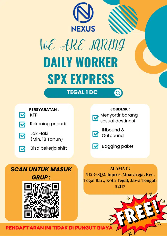 LOKER TEGAL 1 DC