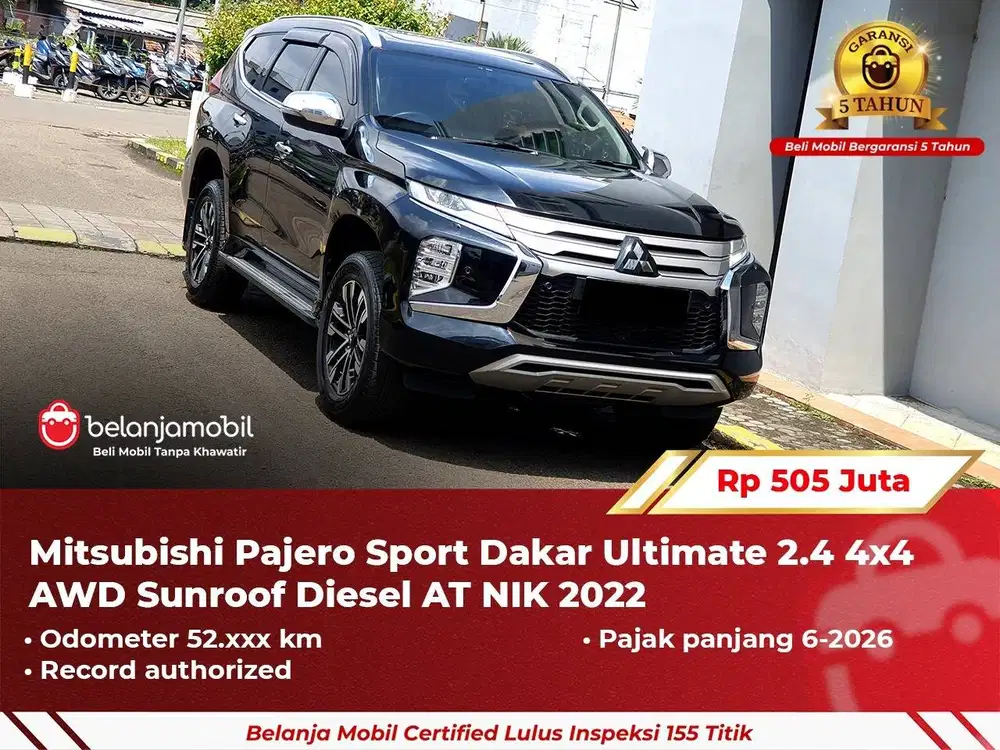 [4X4] Mitsubishi Pajero Sport Dakar Ultimate 2.4 AWD Diesel 2022/2023