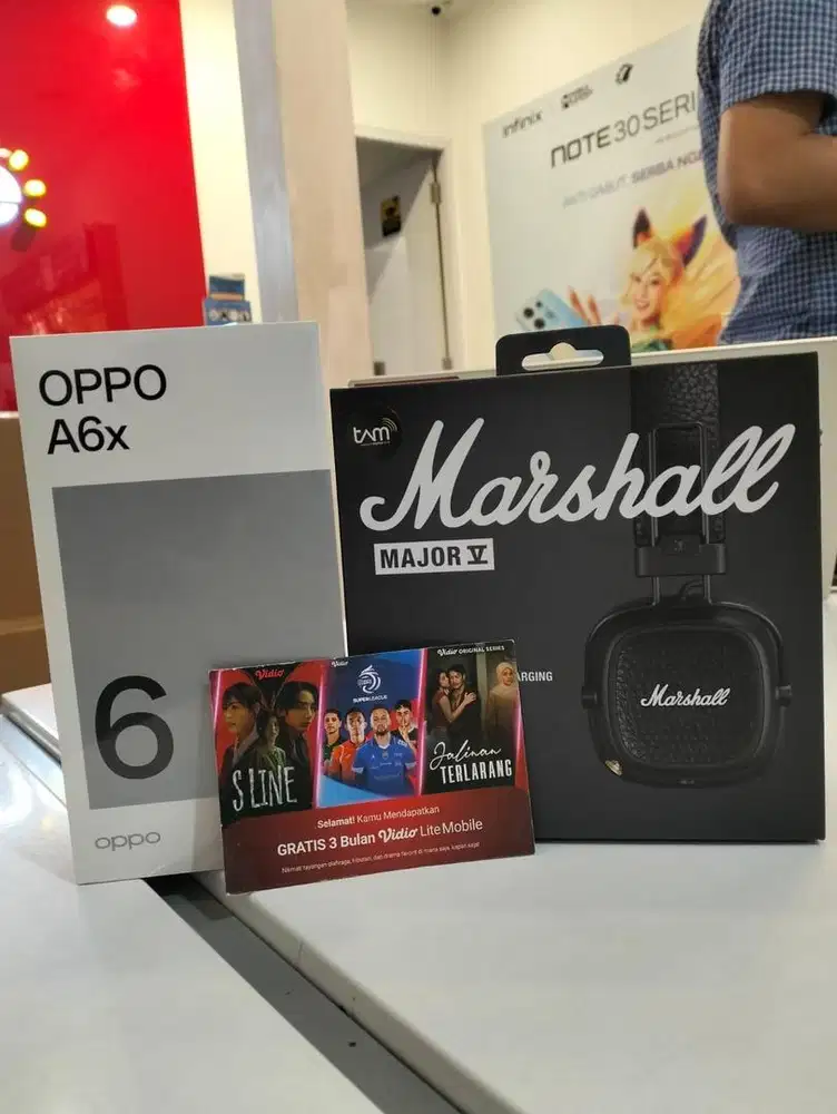 Oppo A6X 8/128GB Garansi Resmi Original FREE HEADPHONE MARSHALL