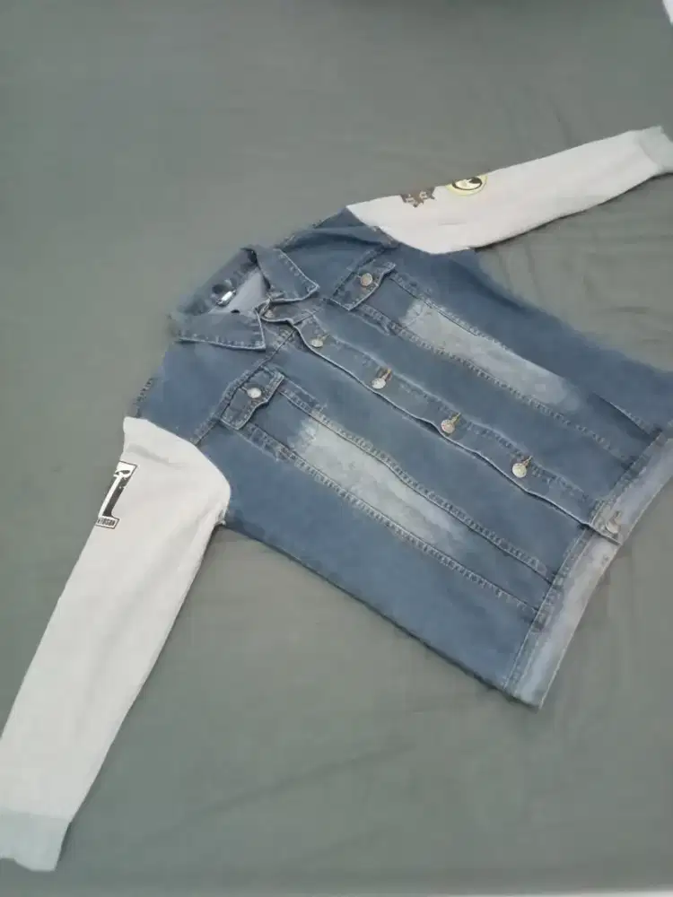 custom jaket jeans simple