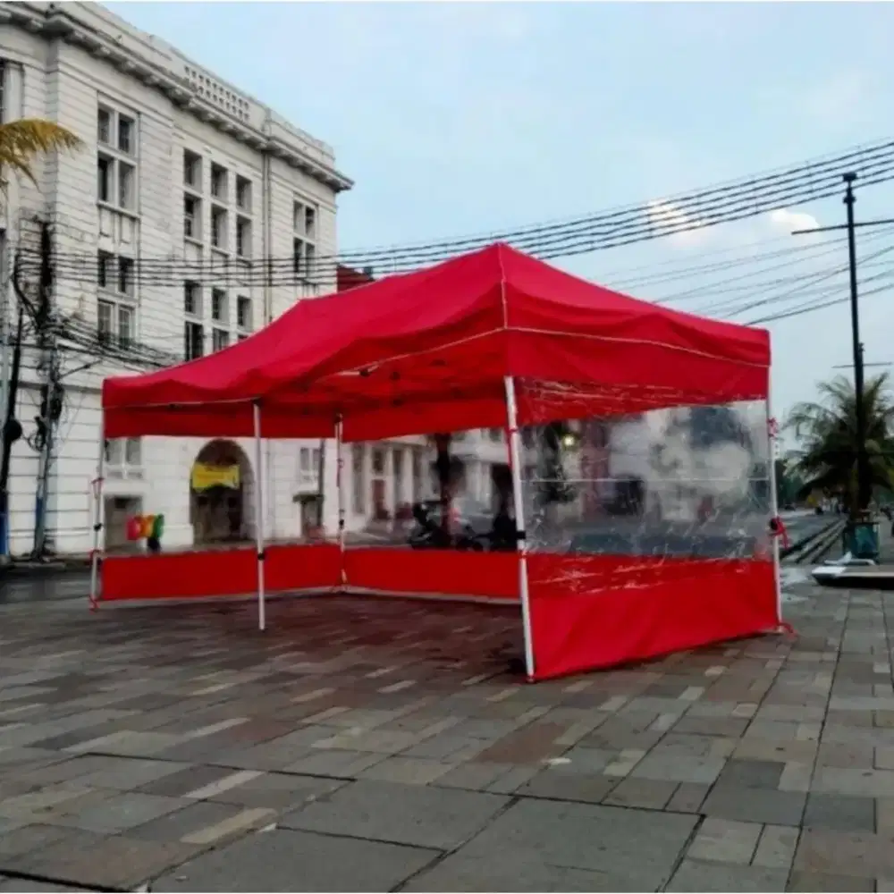 Tenda 3x6 premium + dinding 3 sisi