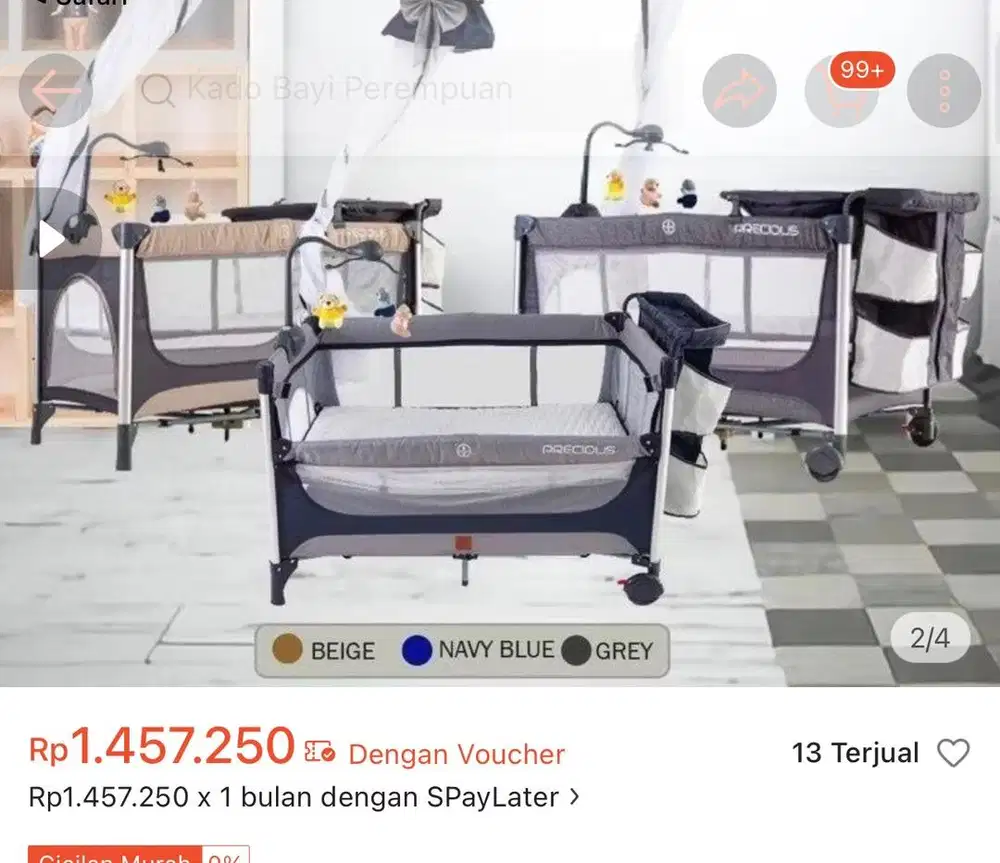 Baby box elle dan bouncer sugar baby