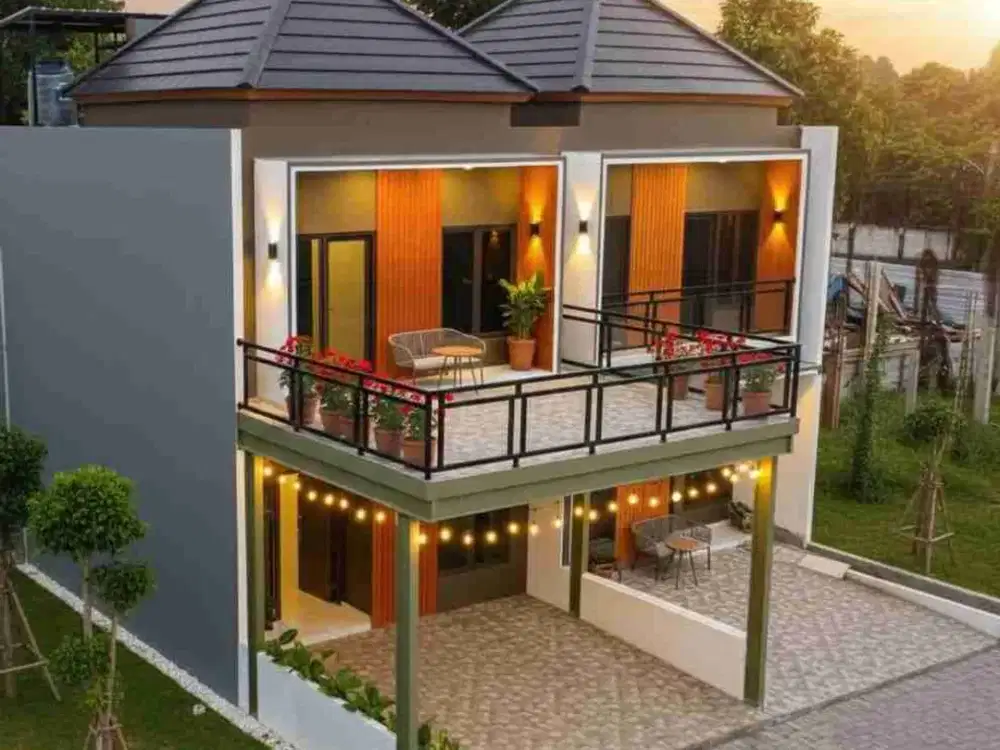 RUMAH 2 LANTAI BALKON LUAS, BEBAS BANJIR, AKSES 2 MOBIL. DI CIBUBUR