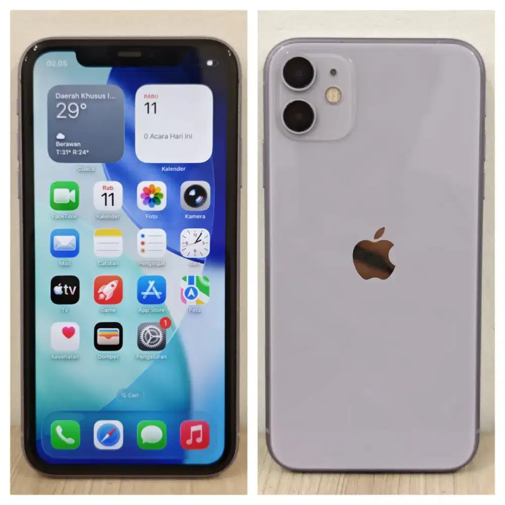 IPHONE 11 128GB INTER ALL OPERATOR PERMANEN FULLSET MULUS NO MINUS