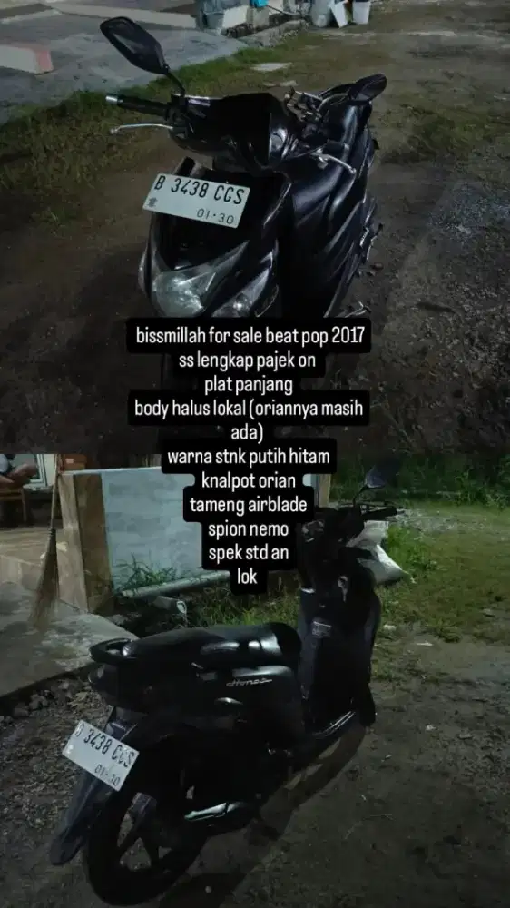 Beat pop warna hitam