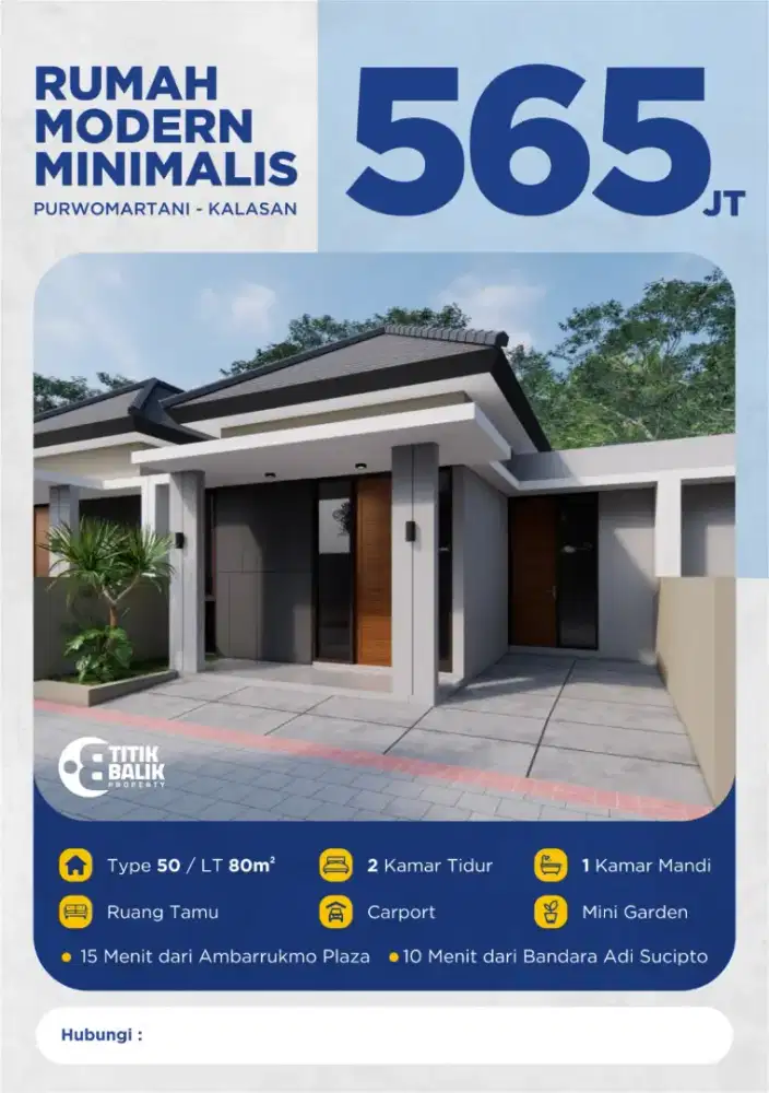 Rumah di Jual SHM Ready Balik Nama|| Harga 565jt/nego