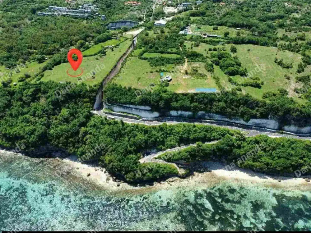 loss tebing pantai tanah barak kutuh pandawa.  2.1 hektar tanah di jual