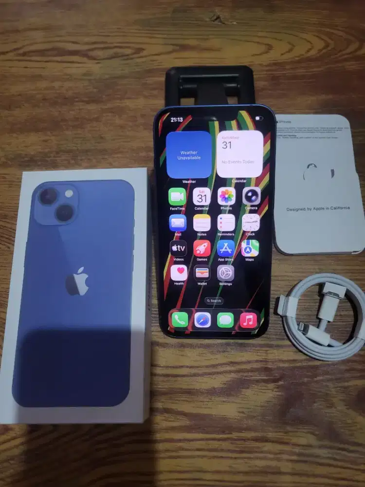 Iphone 13 128gb blue inter fullset mulus all operator no minus