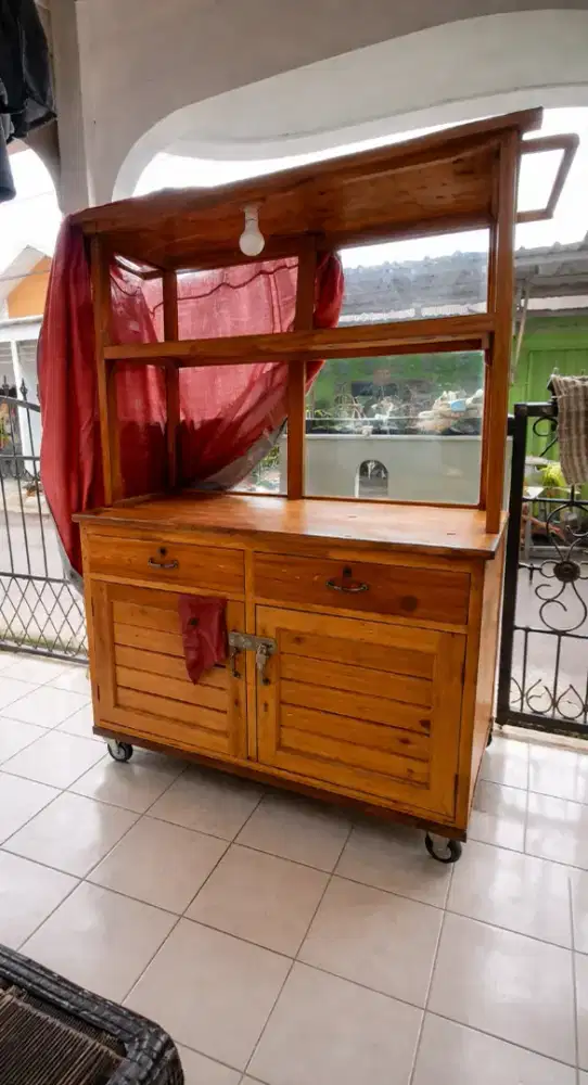 Gerobak kayu jati untuk dagang