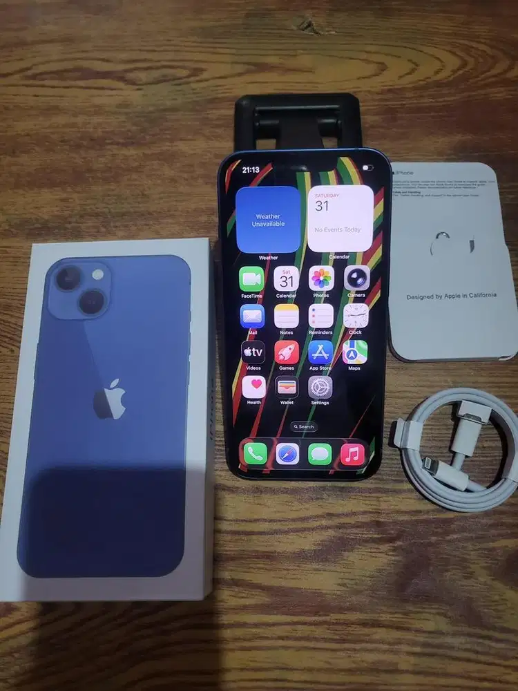 Iphone 13 128gb blue inter fullset mulus all operator no minus