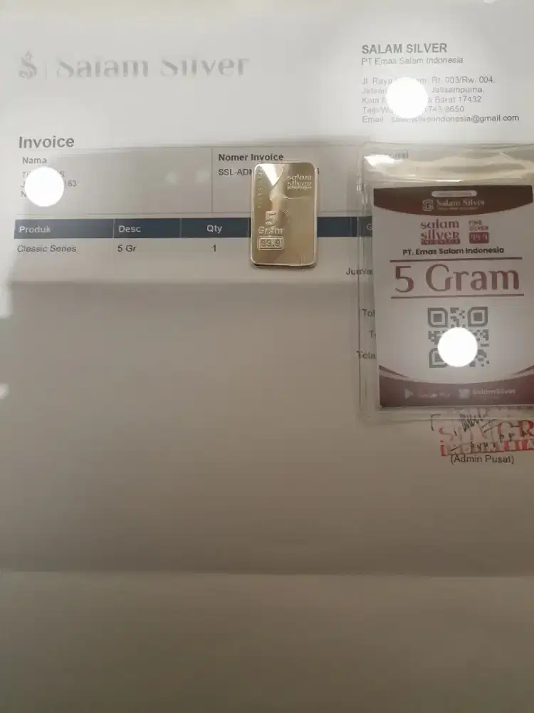 Perak Murni Batangan 5Gr