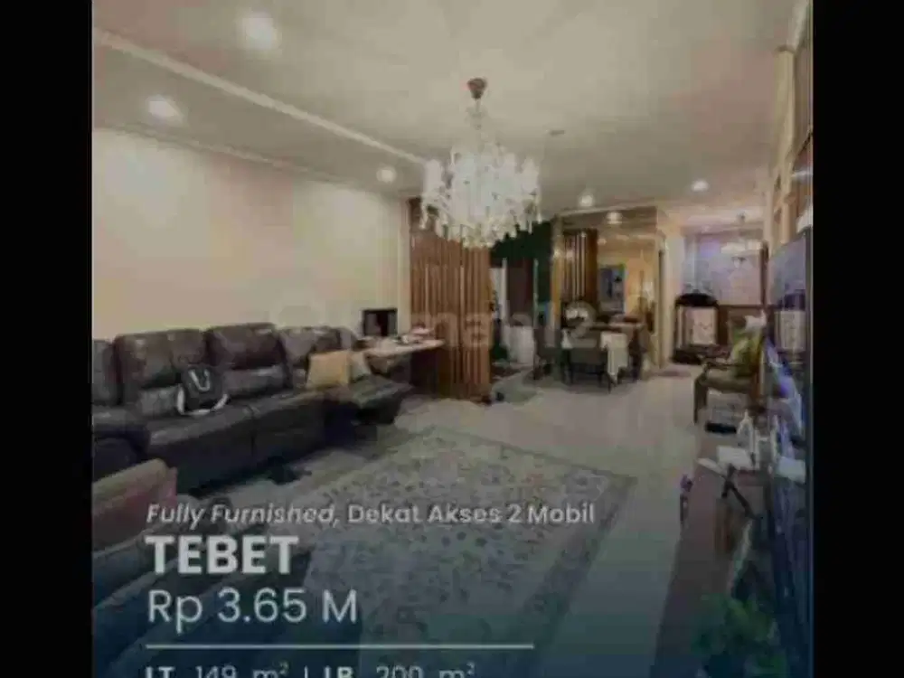 Full Furnished, Rumah Bagus 2Lt Dekat Akses 2 Mobil Tebet SHM IMB