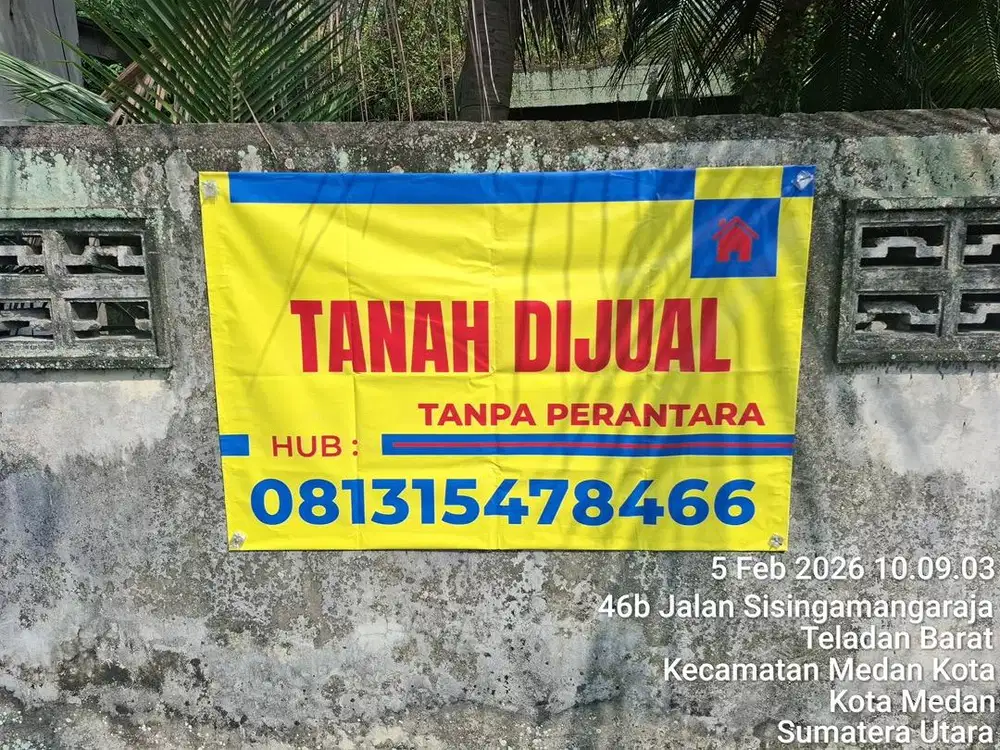 Tanah 653m² Medan Kota Teladan – Lokasi Strategis