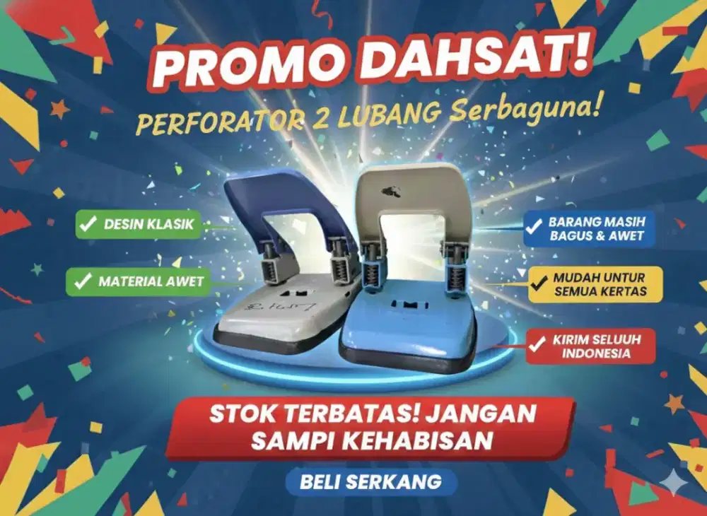 Perforator Kertas Besi untuk Kantor & Sekolah
