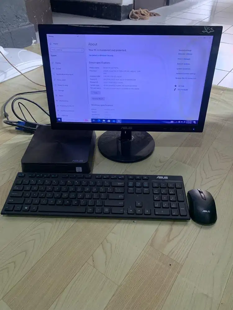 Mini PC Asus core i7 set lengkap