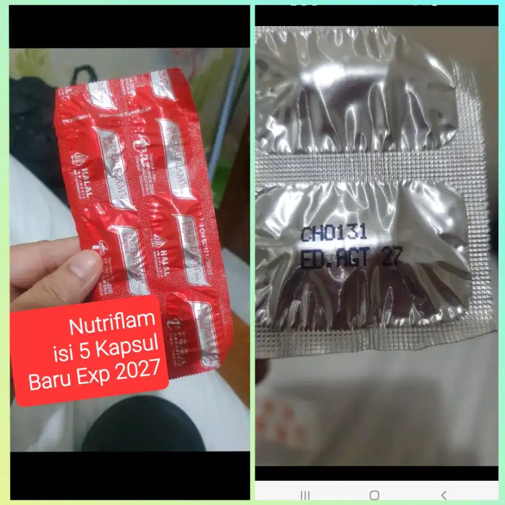 Nutriflam Neo Strip 1Lembar isi 5Kapsul Exp 2027 Free Alpentin 100mg
