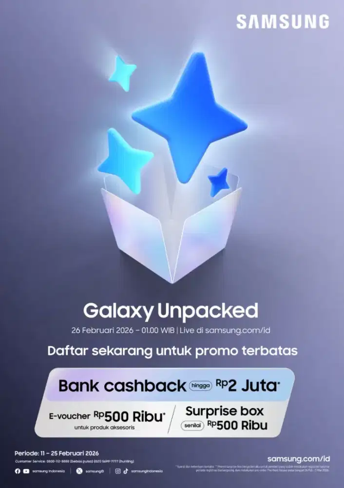SPESIAL PRE RESGITER SAMSUNG GALAXY S26 BENEFIT UP TO 3JT
