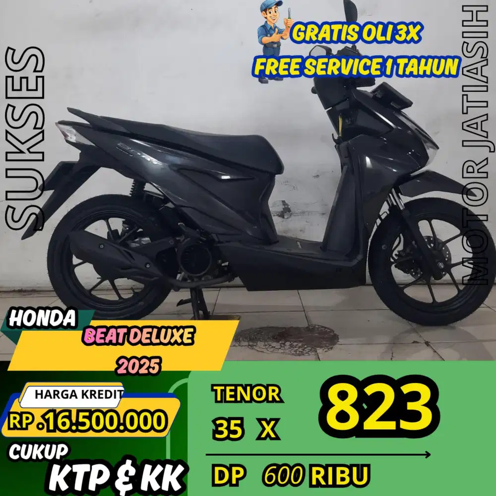 PROMO SPESIAL HONDA BEAT DELUXE 2025 DP 600  syarat ktp dan kk