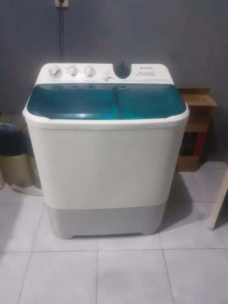 Mesin cuci 2 tabung Sharp normal siap pakai