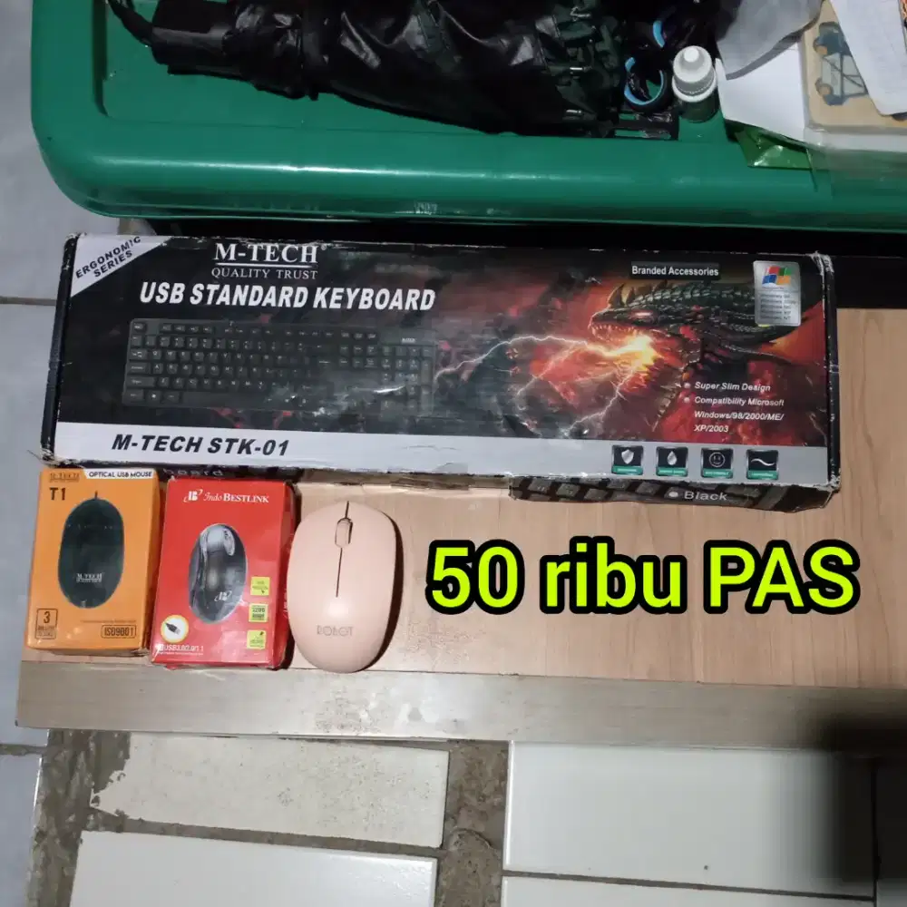 50 ribu PAS dapat Keyboard dan 2 Mouse berkabel