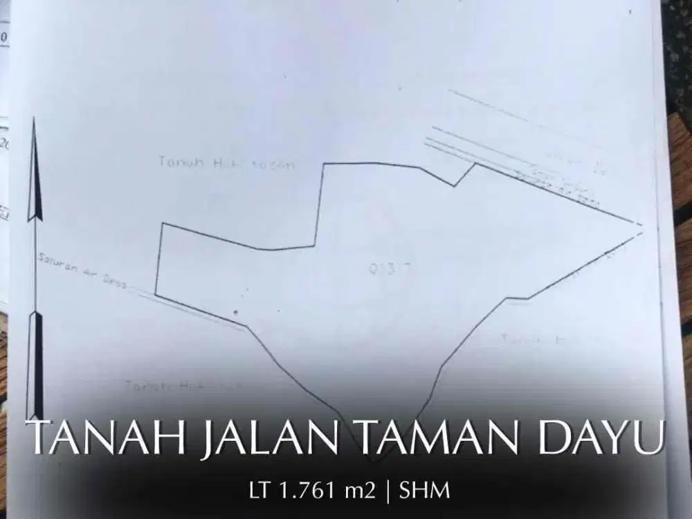 1 juta-qn/ meter Dijual Tanah taman dayu (ada sumber mata air)