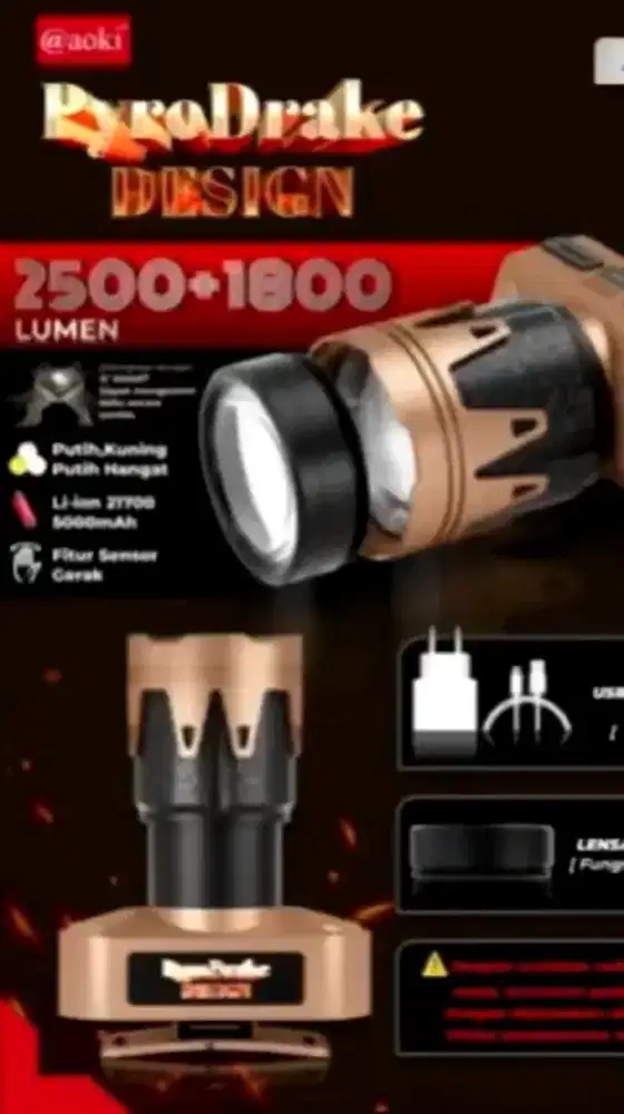 Senter kepala pyrodrake