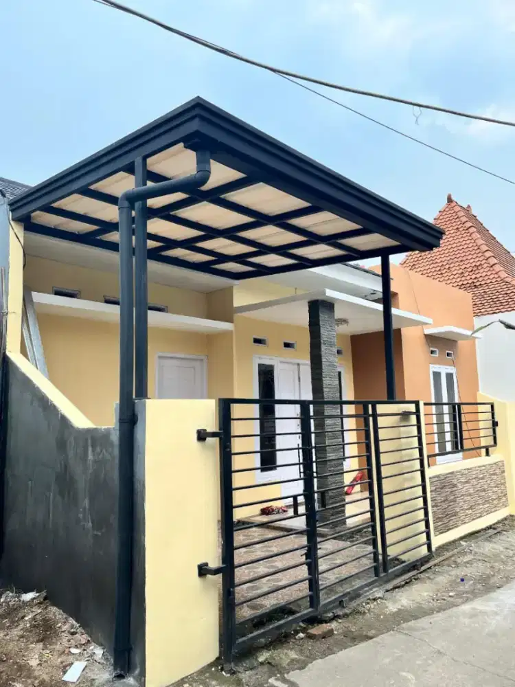 Pasang kanopi alderon single dan atap bocor