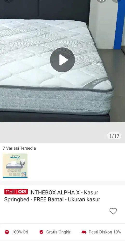 Jual cepat kasur in the box