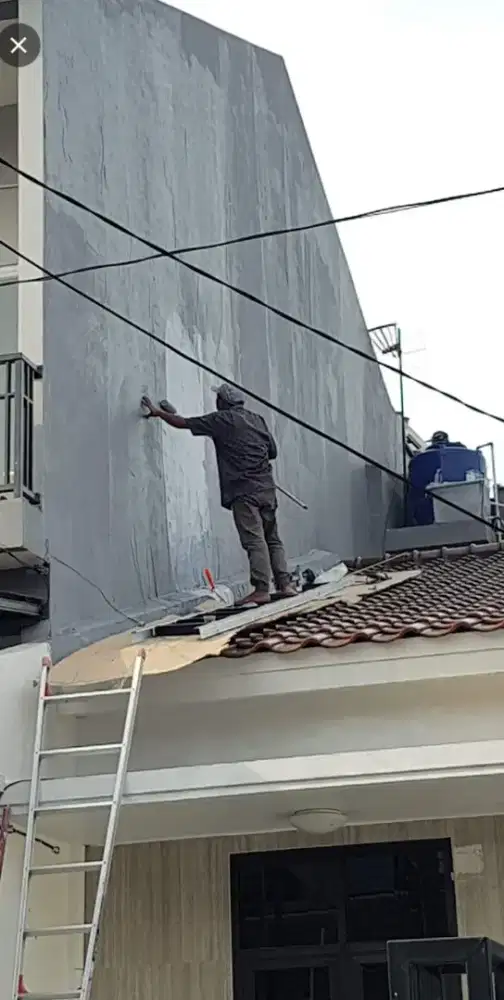 Jasa /Tenaga Cat waterproof dinding luar