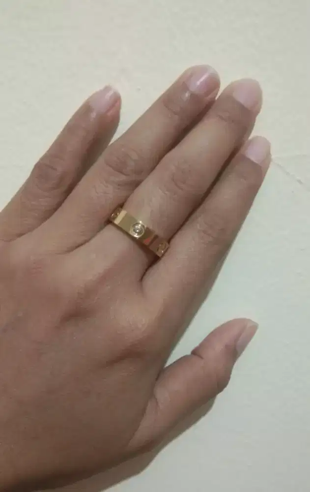Cincin Gold Platinum size 7 Baru