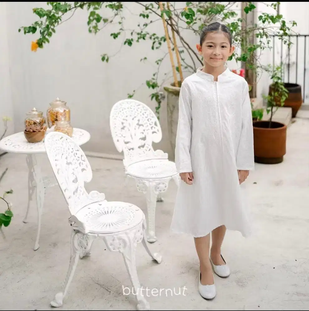 PRELOVED BUTTERNUT - ARDINE TUNIK DRESS WHITE | DRESS LEBARAN ANAK