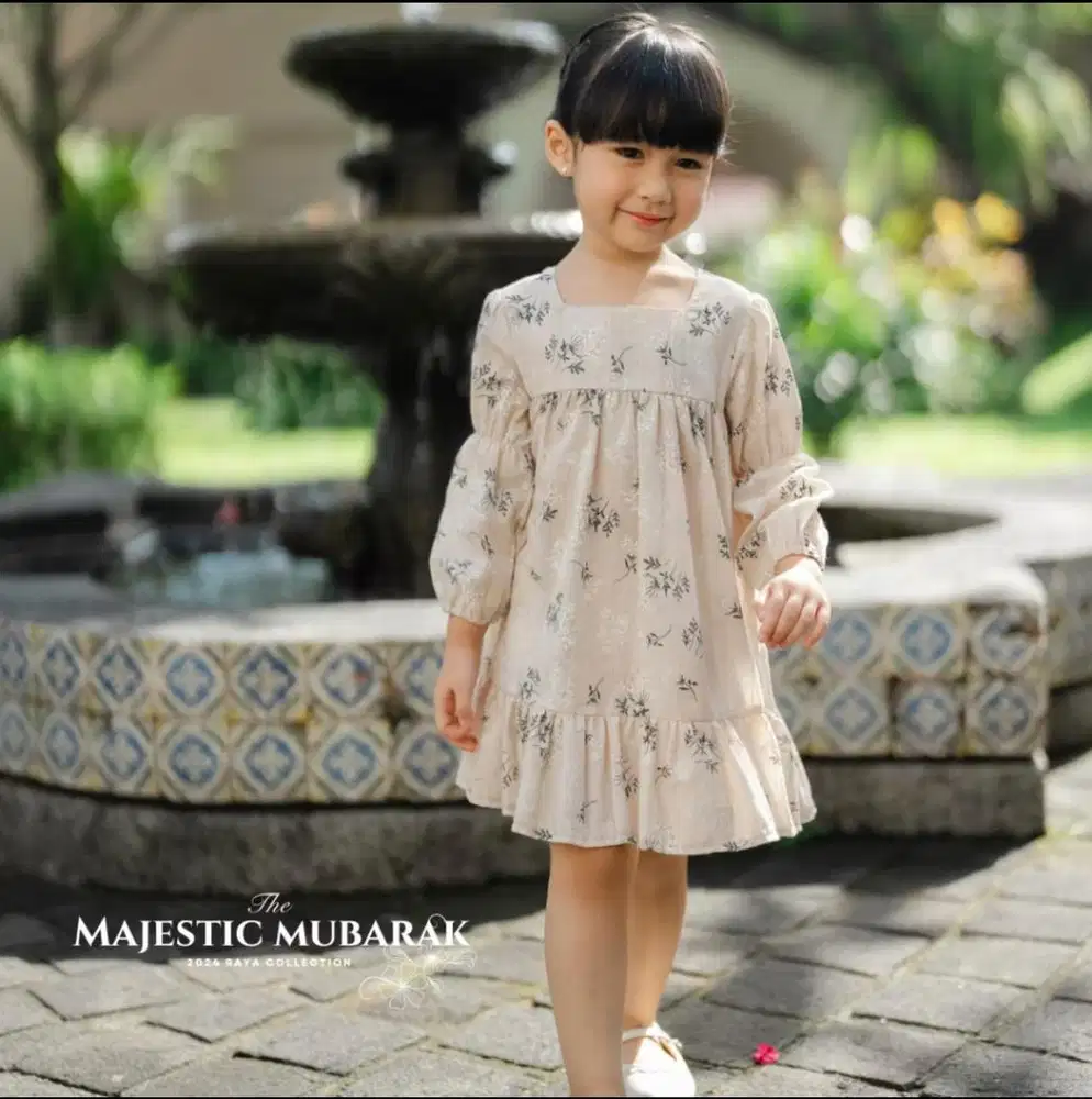 PRELOVED BUTTERNUT - ALANA DRESS NATURAL BEIGE | DRESS LEBARAN ANAK