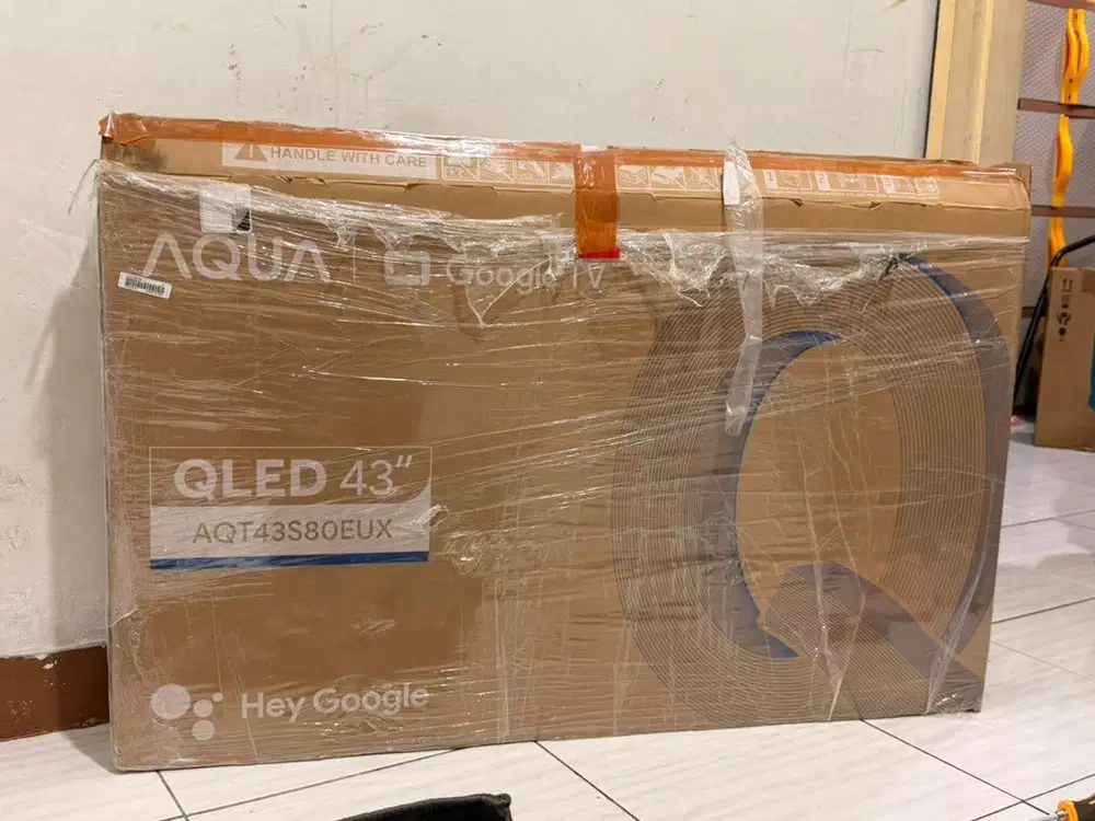 Google tv 43 inch aqua qled mulus 1000% seperti baru fullset garansi