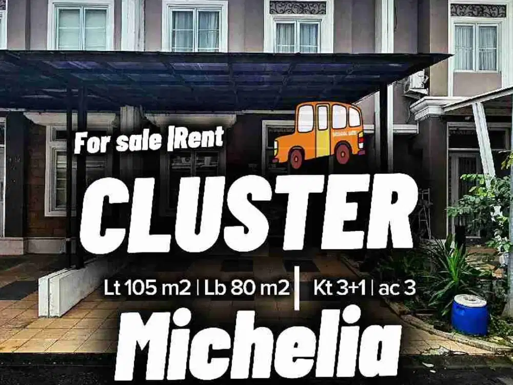 rumah 3 Kamar di Cluster michelia gading serpong