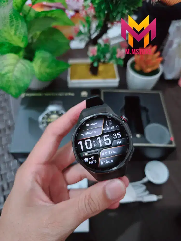 Huawei Watch GT 6 Pro 46mm Black Fullset Second Original smartwatch