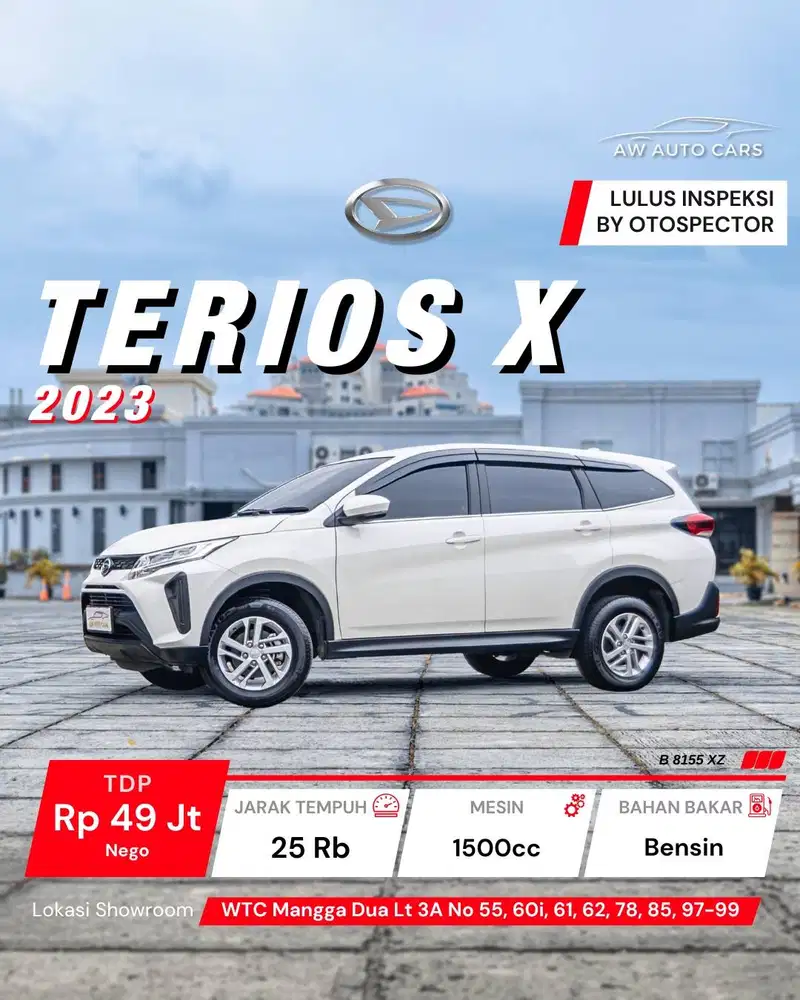 [KM 25 RB] Daihatsu Terios X 2023 Low KM no deluxe rush gr trd 2022