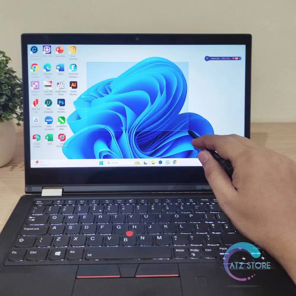 ThinkPad L13 Yoga i7 10650U Flip 360 IPS Touch Ram 16GB SSD 1TB Win 11