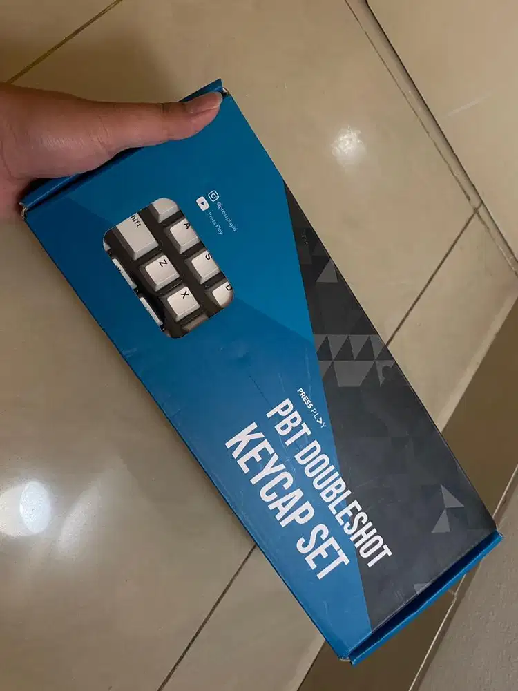 PressPlay BoW Black on White  Keycaps Set (Second MURAH)