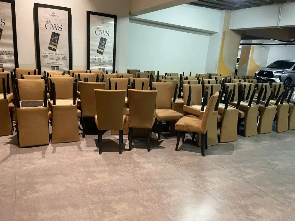 Jual kursi resto cafe ex hotel kantor