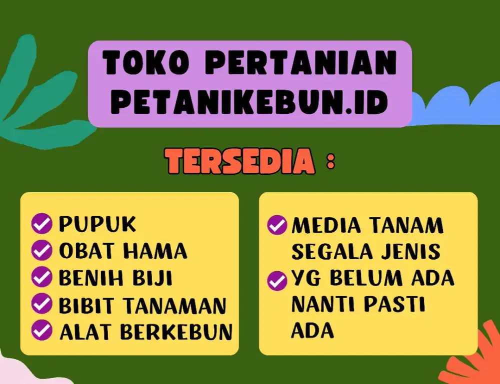 TOKO PERTANIAN, BIBIT SAYURAN,BUAH,PUPUK,PESTISIDA,MEDIA TANAM