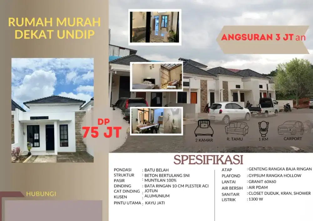 Rumah Murah Semarang sekitar kampus Undip Tembalang Banyumanik