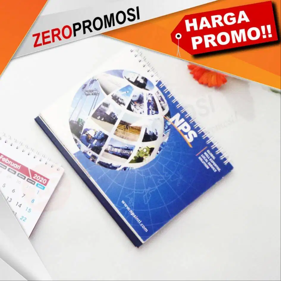 Kalender Meja Landscape Tahun Baru Custom 2024