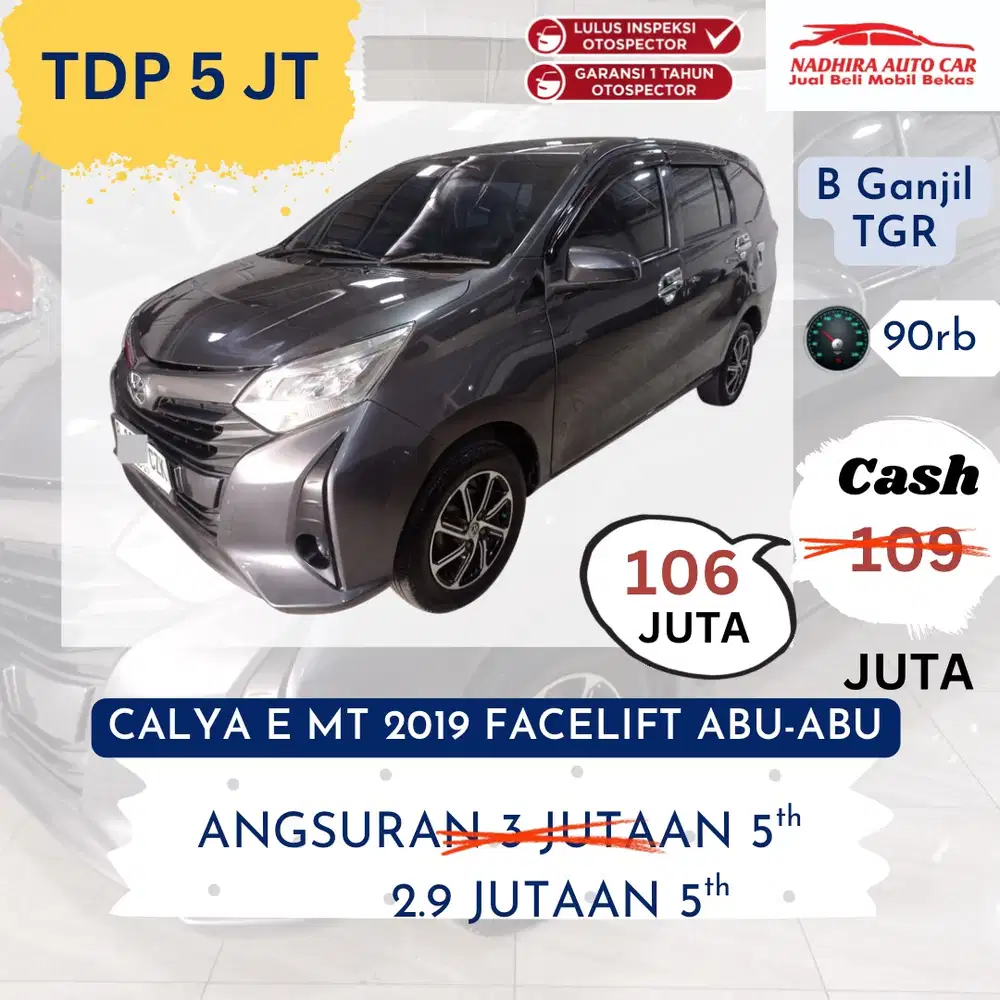 Dp 5 Juta Calya E MT 2019 Facelift Abu-abu