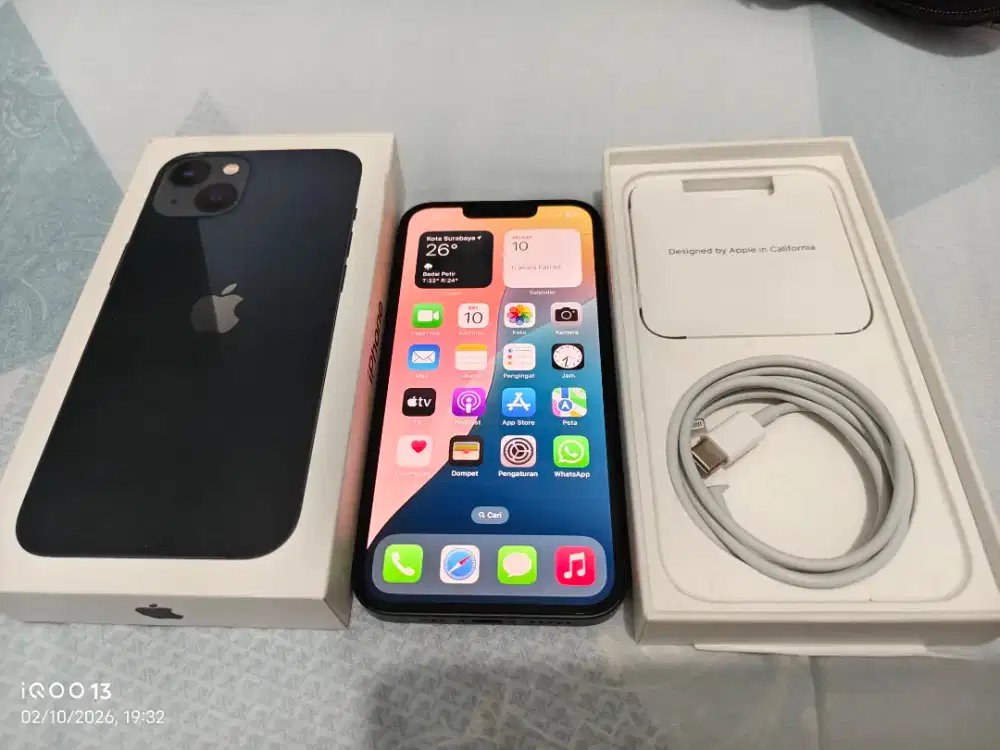 Dijual Iphone 13 128GB garansi 1 tahun baterei 100%