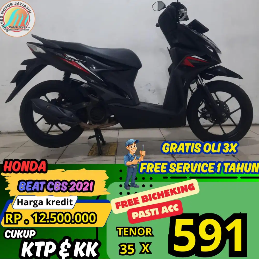 PROMO BI CHEKING PASTI BISA ACC HONDA BEAT CbS 2021 SYARAT KTP Dan Kk