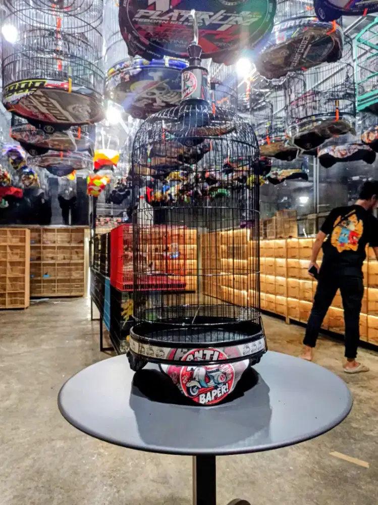 Sangkar Lovebird PVC dekal